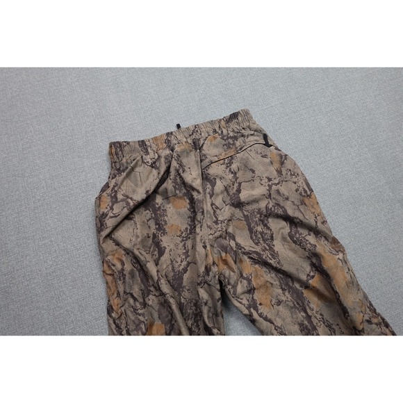 Vintage Camo Pants Mens Medium‎ Brown Mesh Lined Elastic Waist Hunting Fishing - Picture 1 of 11